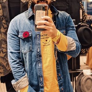 Zara Denim Down Shirt